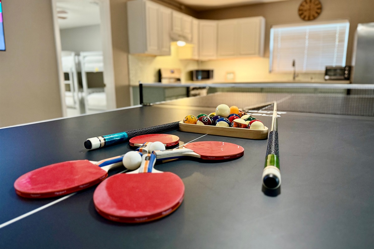 This open-concept game room and lounge is the perfect place to unwind, play, and make lasting memories.