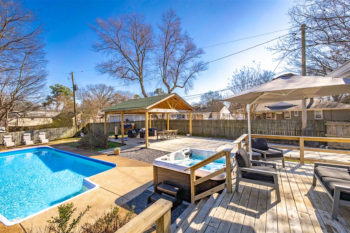 The hot tub is the perfect spot to unwind after a day of adventure.