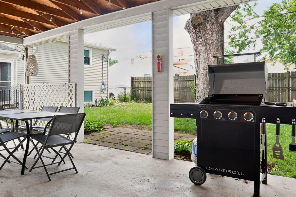 Fire up the propane grill and enjoy outdoor dining with family and friends.