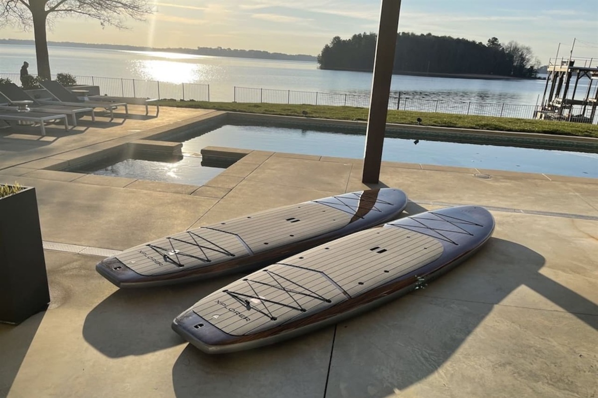 Two SUP cruiser paddleboards