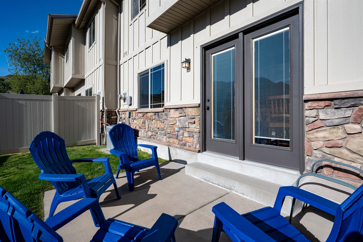 Private patio space perfect for quiet mornings or evening chats.
