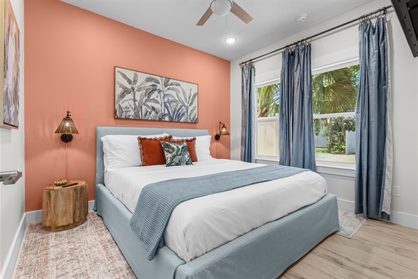 Tuck yourself in to sleep by watching your favorite TV show straight from the bed.