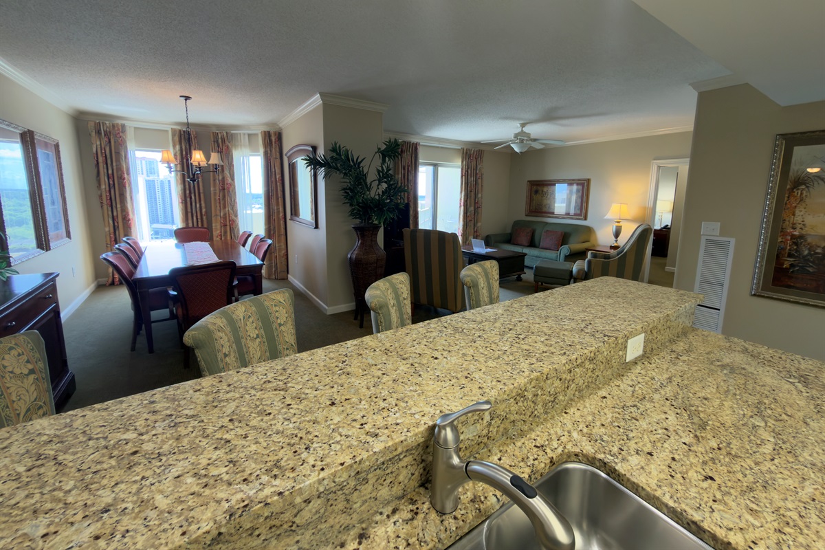 Kitchen/Dining/Living Room -- all open concept