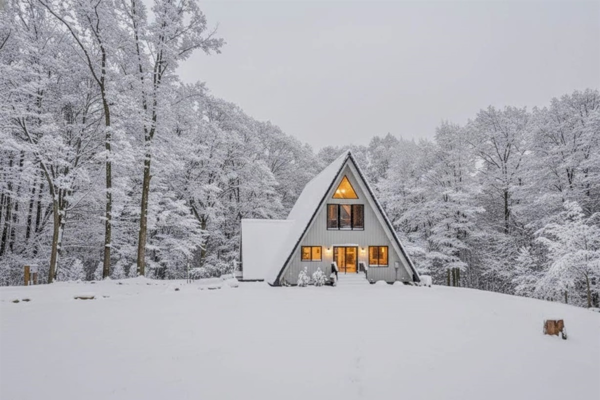 Your perfect winter cabin, cozy yet modern