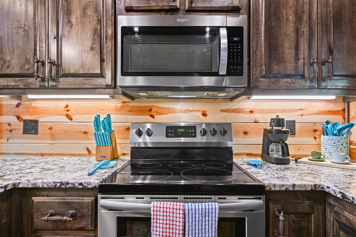 Fully equipped with stainless steel appliances and thoughtful touches for guests who enjoy cooking during their stay.
