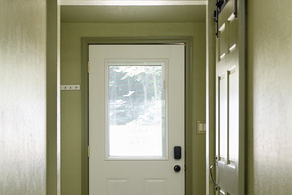 Step through the front door into vacation mode!