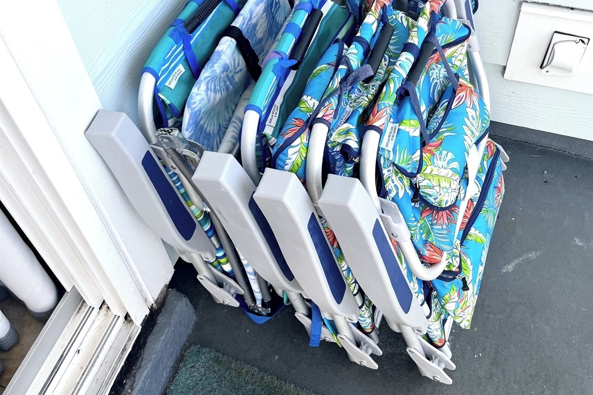 Beach chairs for guest use