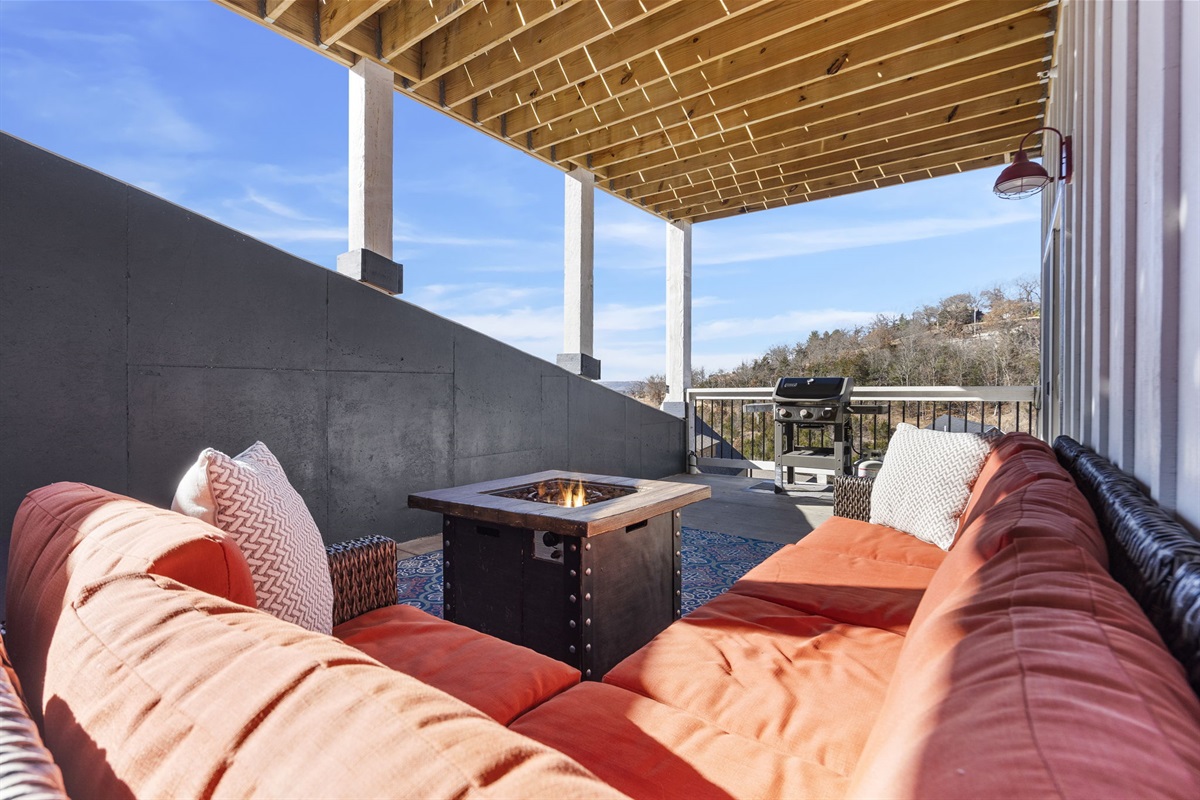 Sit around the fire outside!