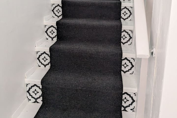 Livingroom, kitchen and bathroom are up the stairs.