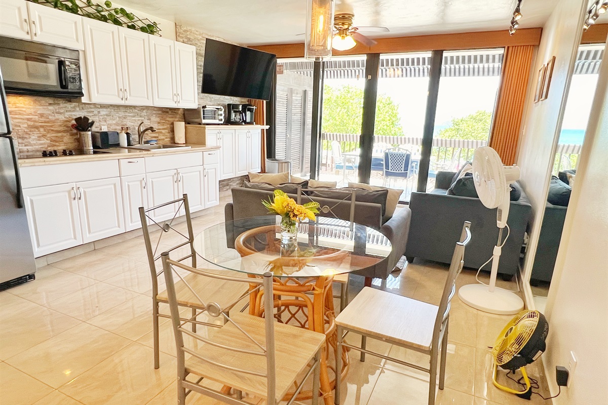 Views from the living room and kitchen are gorgeous