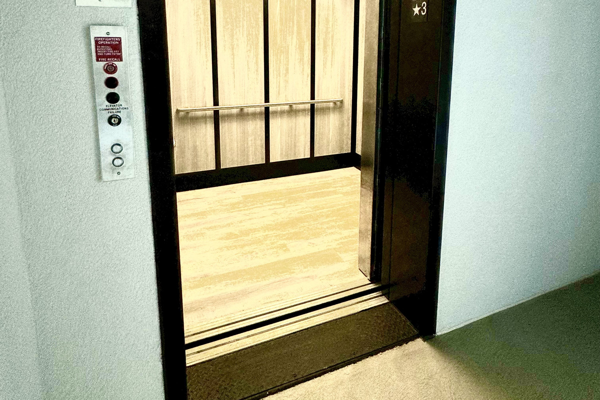 Just a short walk to the elevator. Elevator access is located between Building 1 and Building 2. Condo 406 is on the 4th floor in Building 1. The parking lot is level with the 3rd floor. 