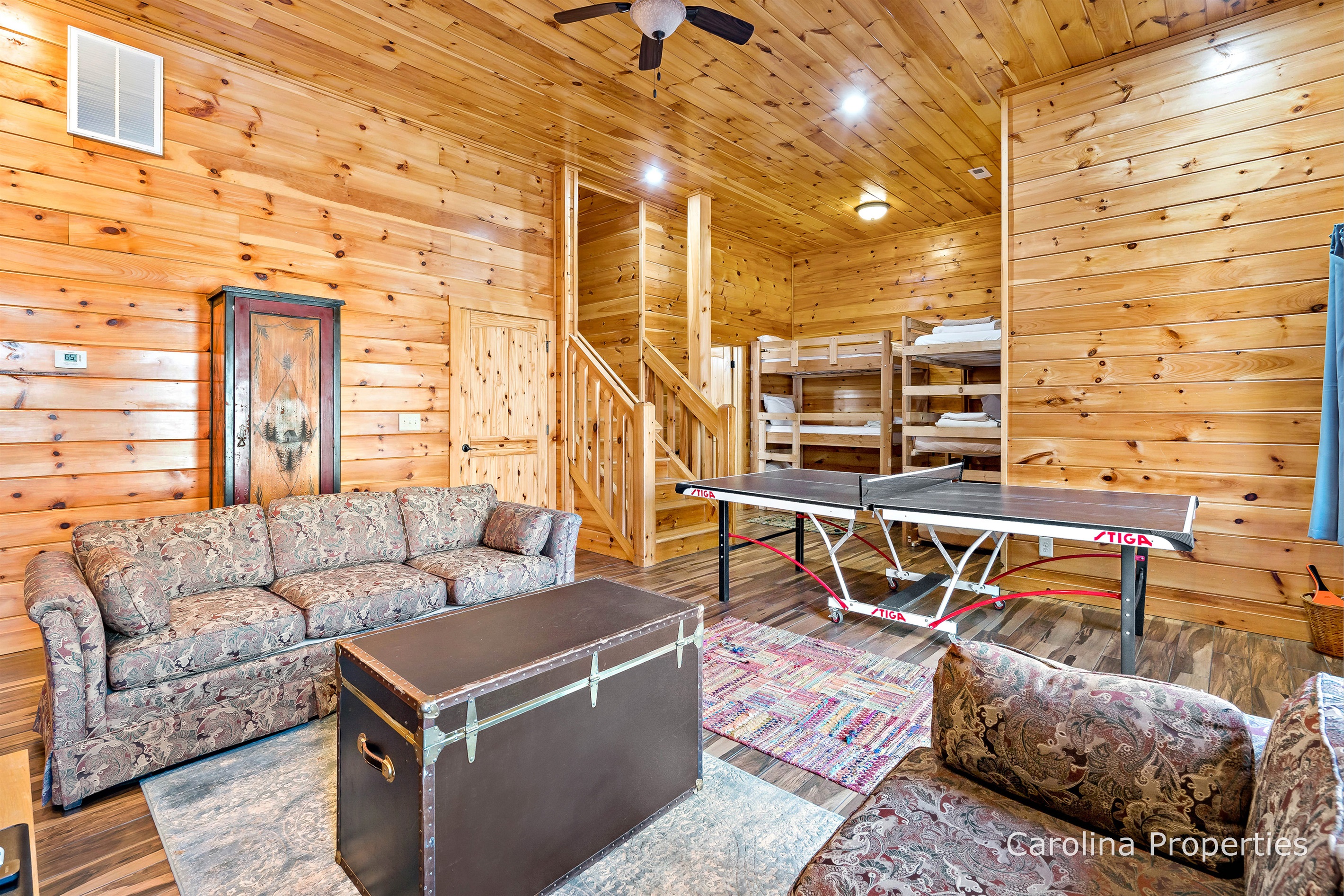 Lower-level TV & Bunk Room
