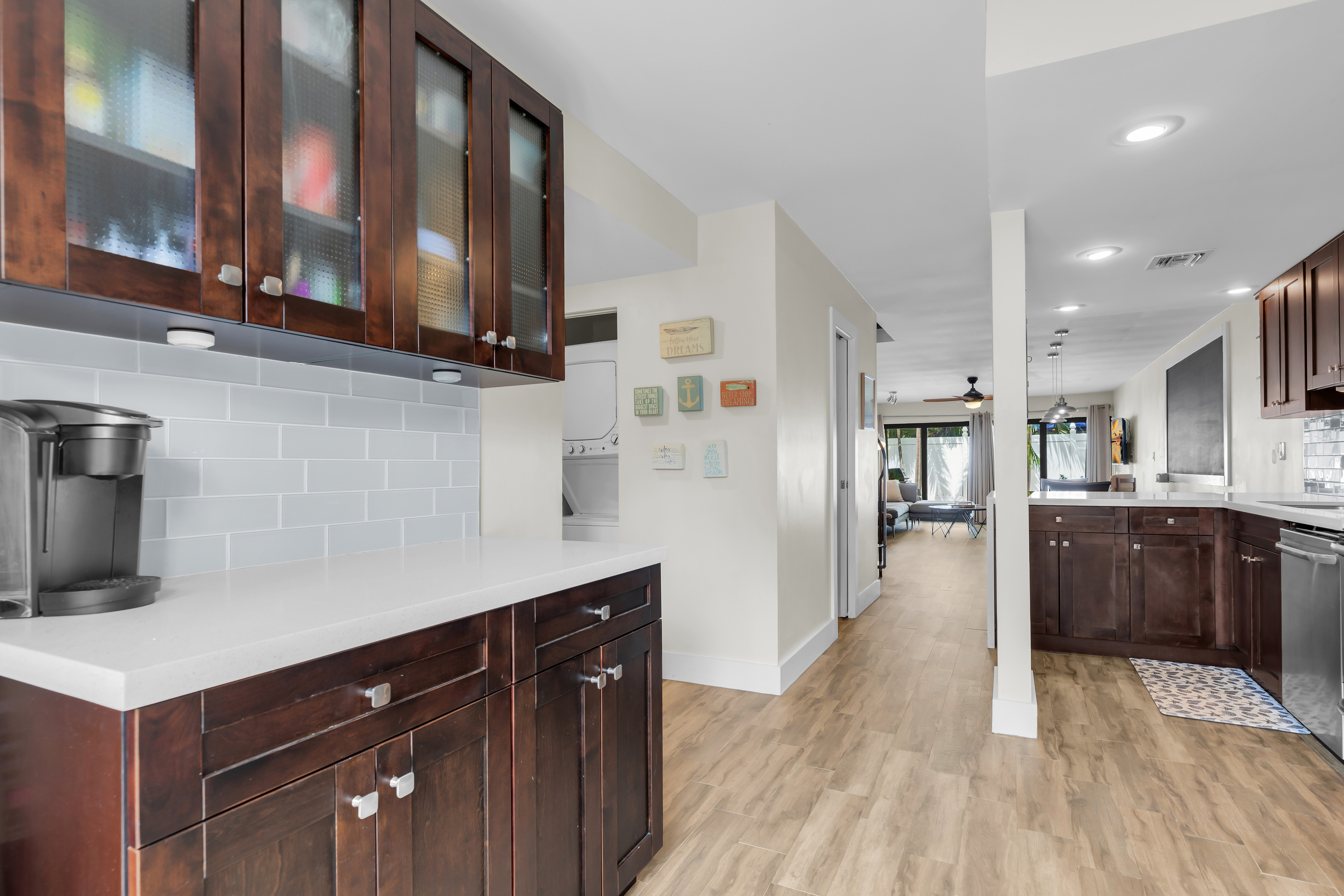 Coffee bar in kitchen