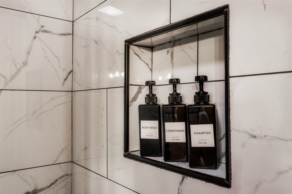 We provide shampoo, conditioner, and shower gel.