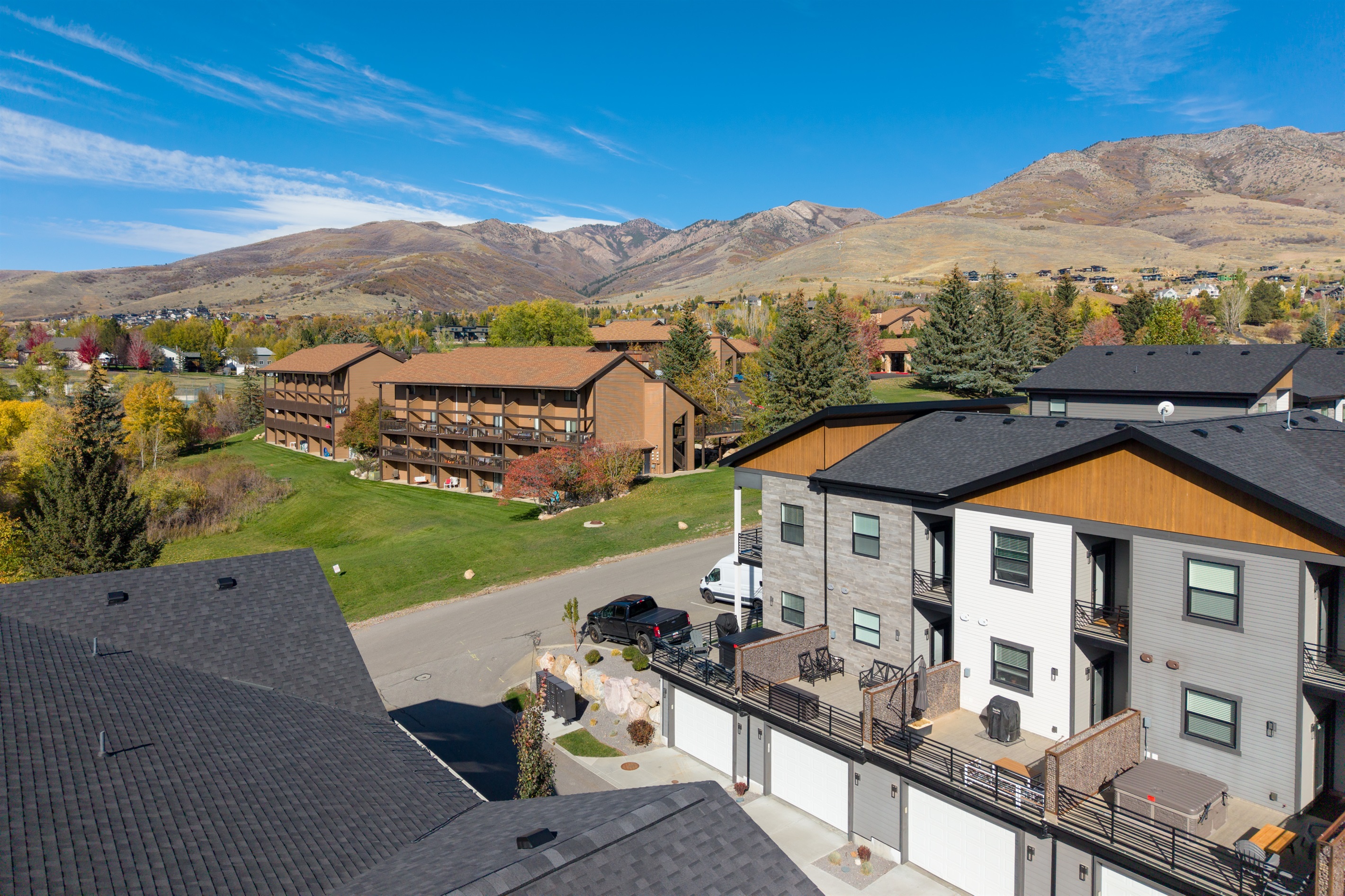 The Peaks Community surrounded by open spaces and trails.