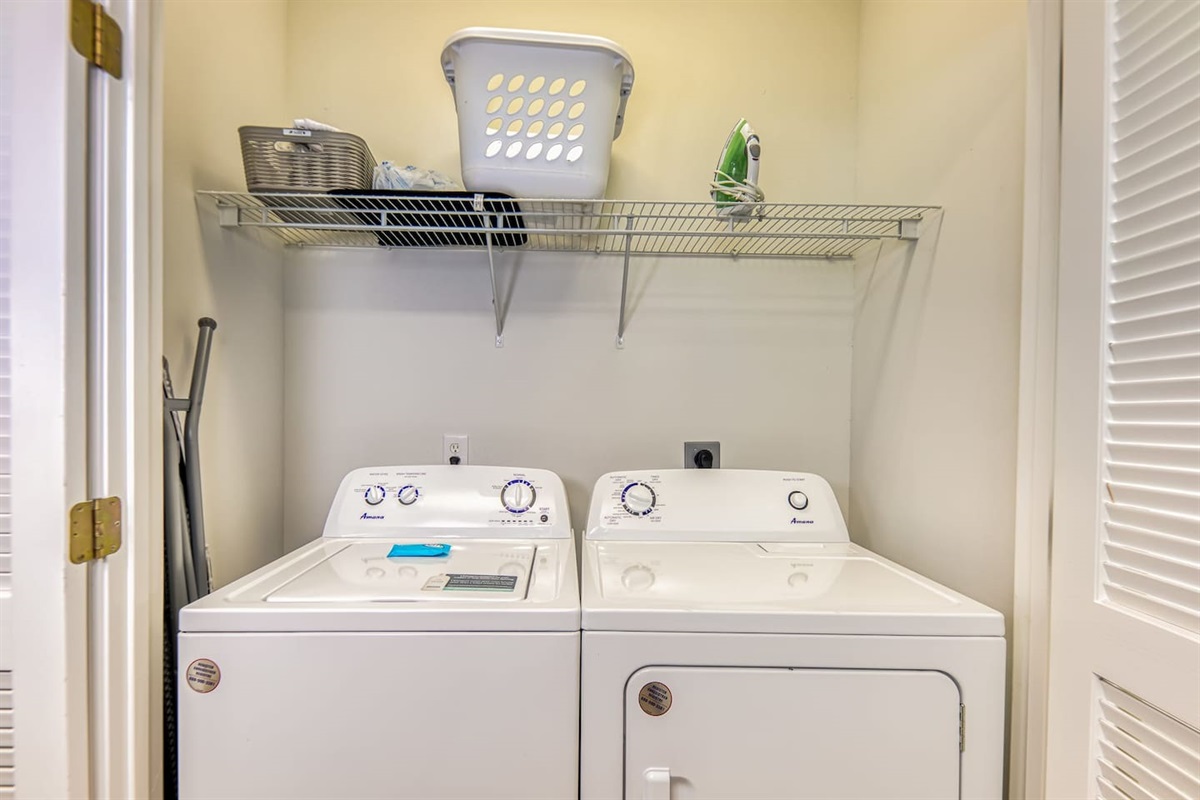 Laundry Room: Convenient setup to keep your beachwear fresh and ready for adventure!