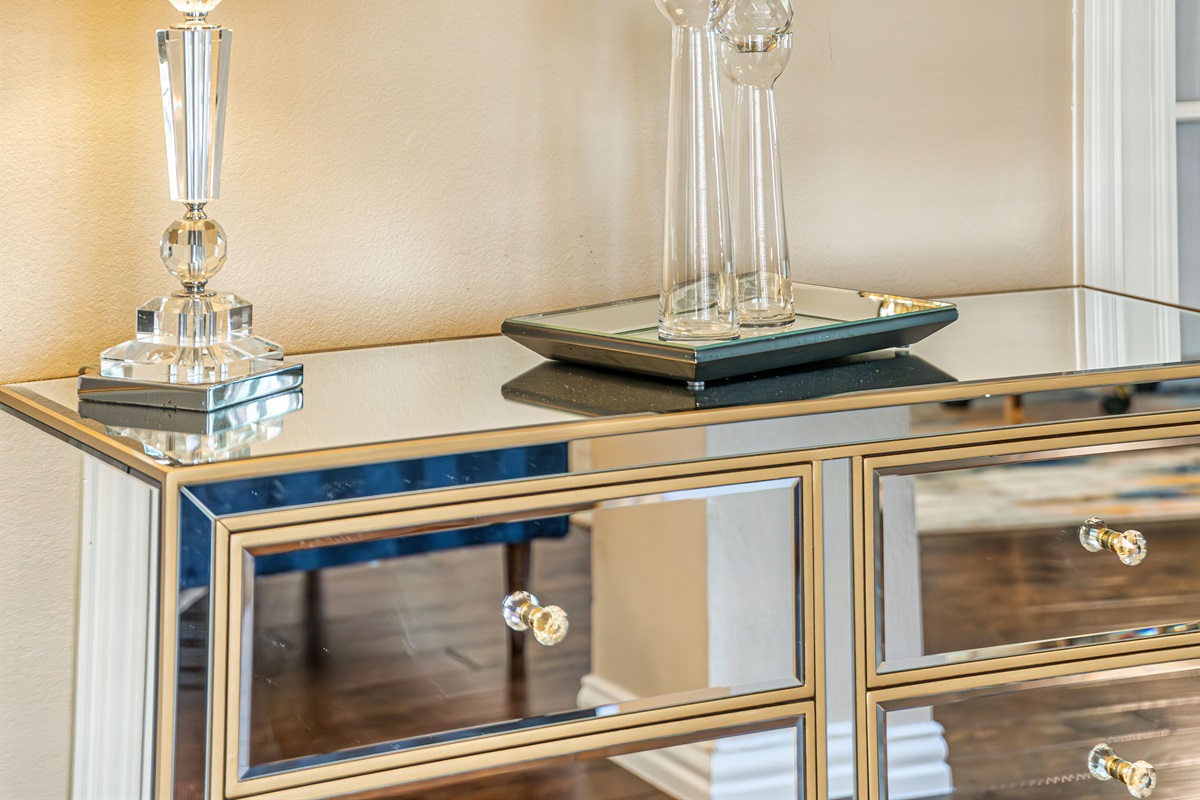 Glass Credenza Upon Entry
