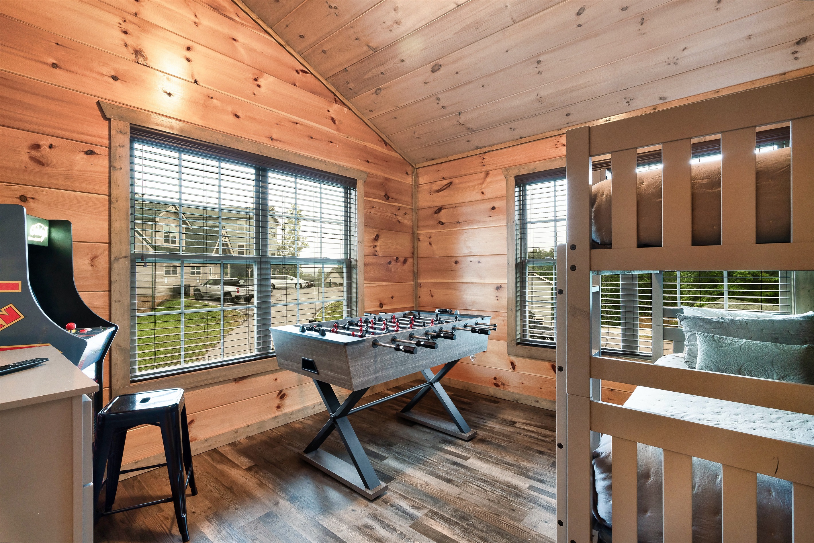 Game room with some bunks for the kids!
