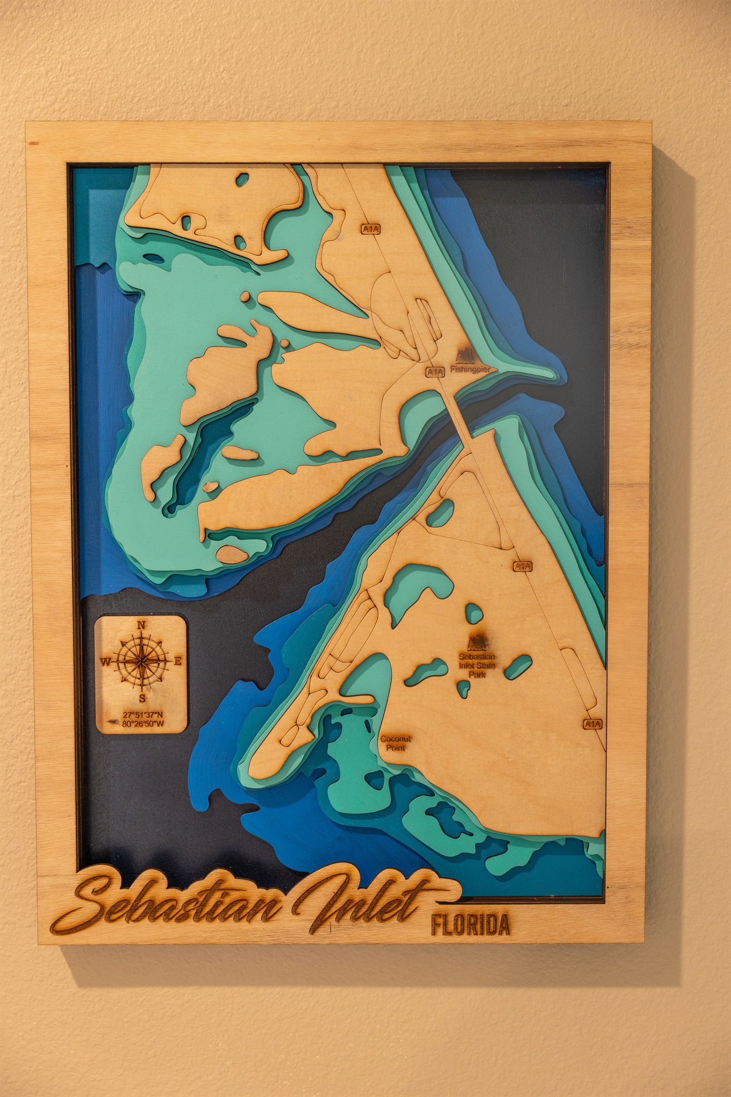 Handmade local topography art