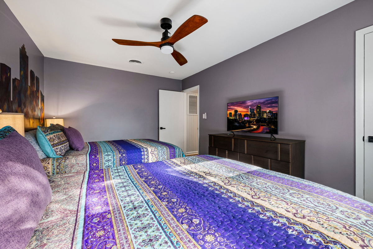 Wake up surrounded by a colorful interpretation of downtown Raleigh.