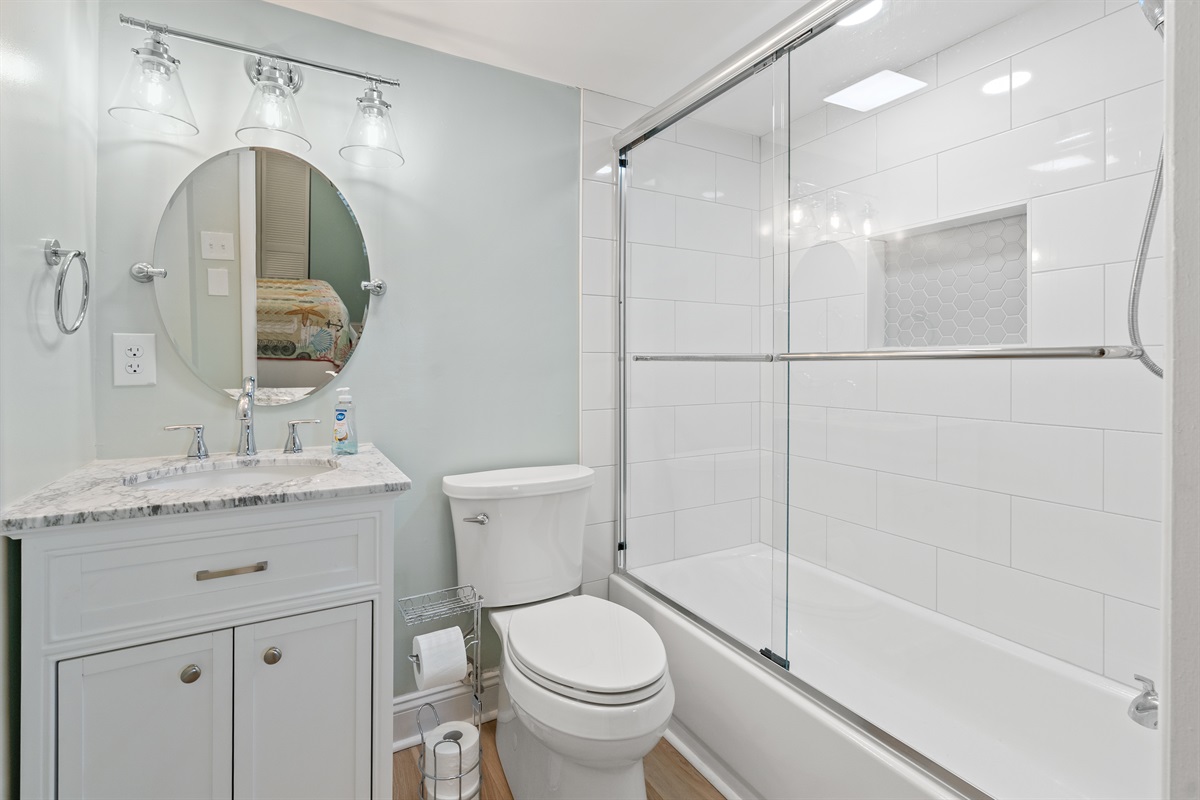 Another newly renovated 2nd bath with tub/shower
