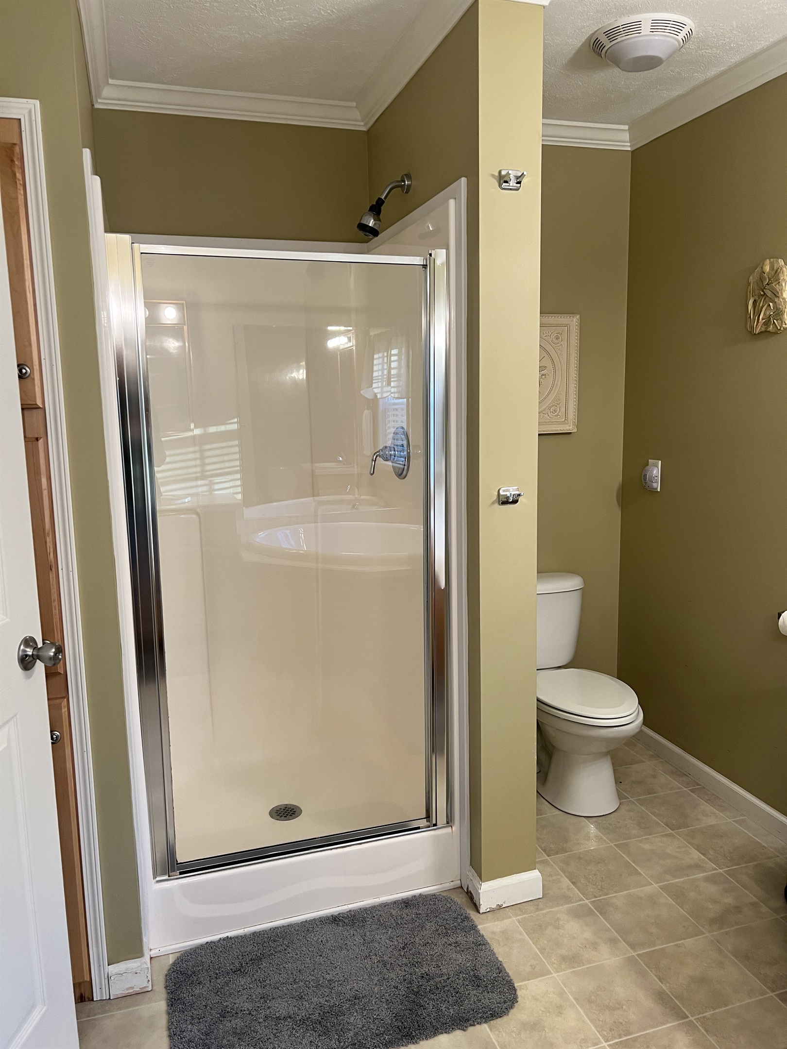 Ensuite bath with jetted tub and shower