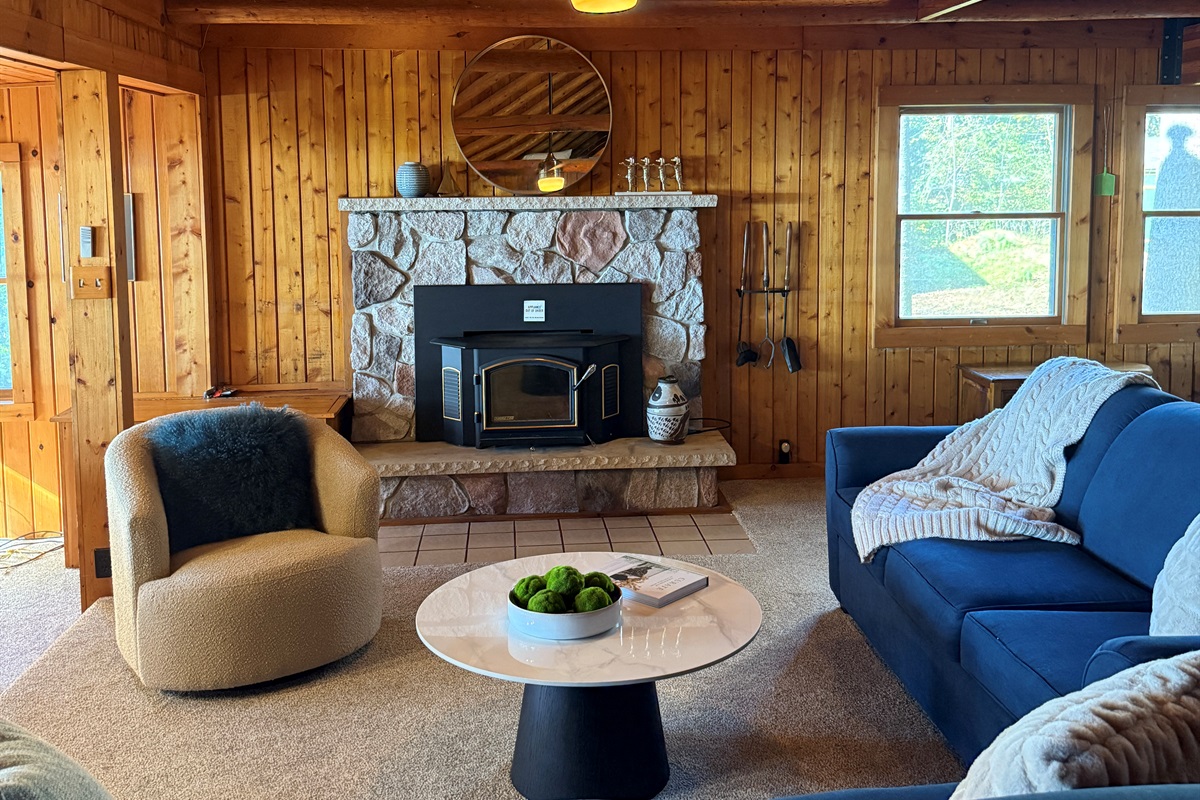 All furniture is selected for comfort and function. 