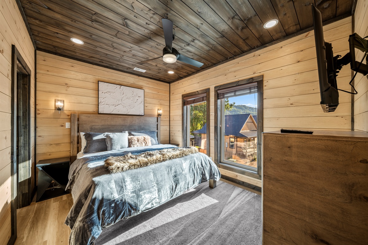 Three king suites with private baths and luxury bedding