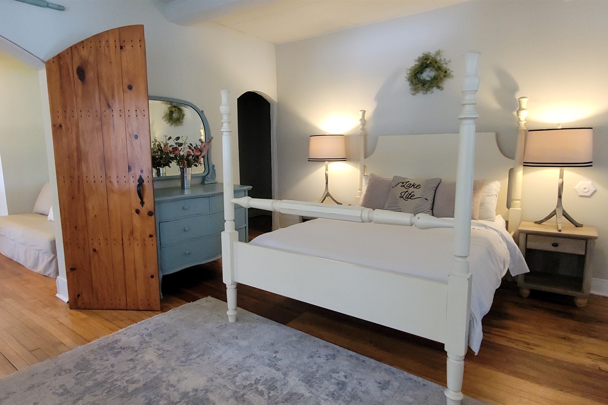 Primary Bedroom - view into hall room and kitchen