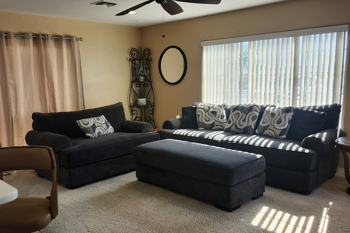 Living Space with oversized sofas
