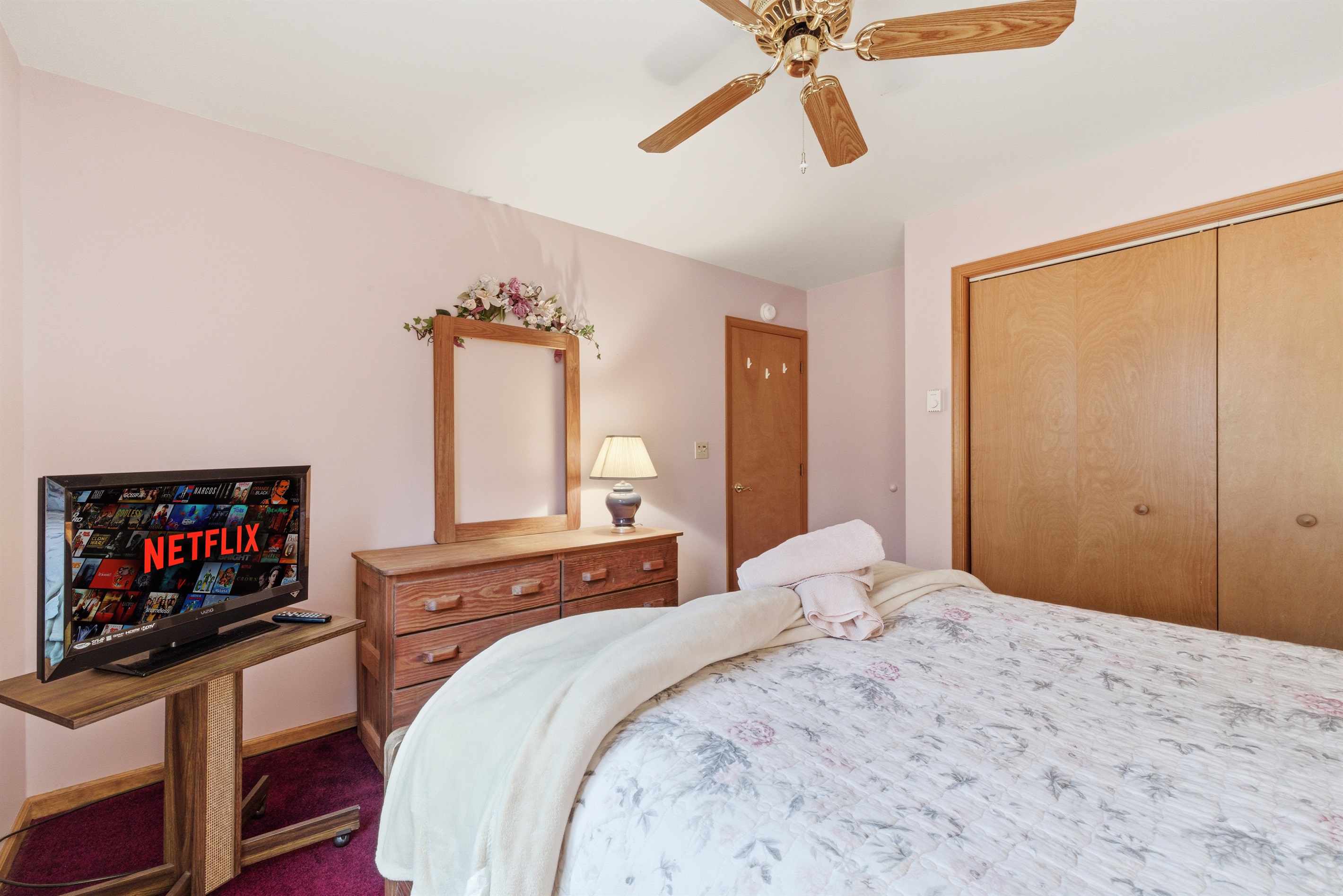 Bedroom 2 - with Queen bed and Roku TV