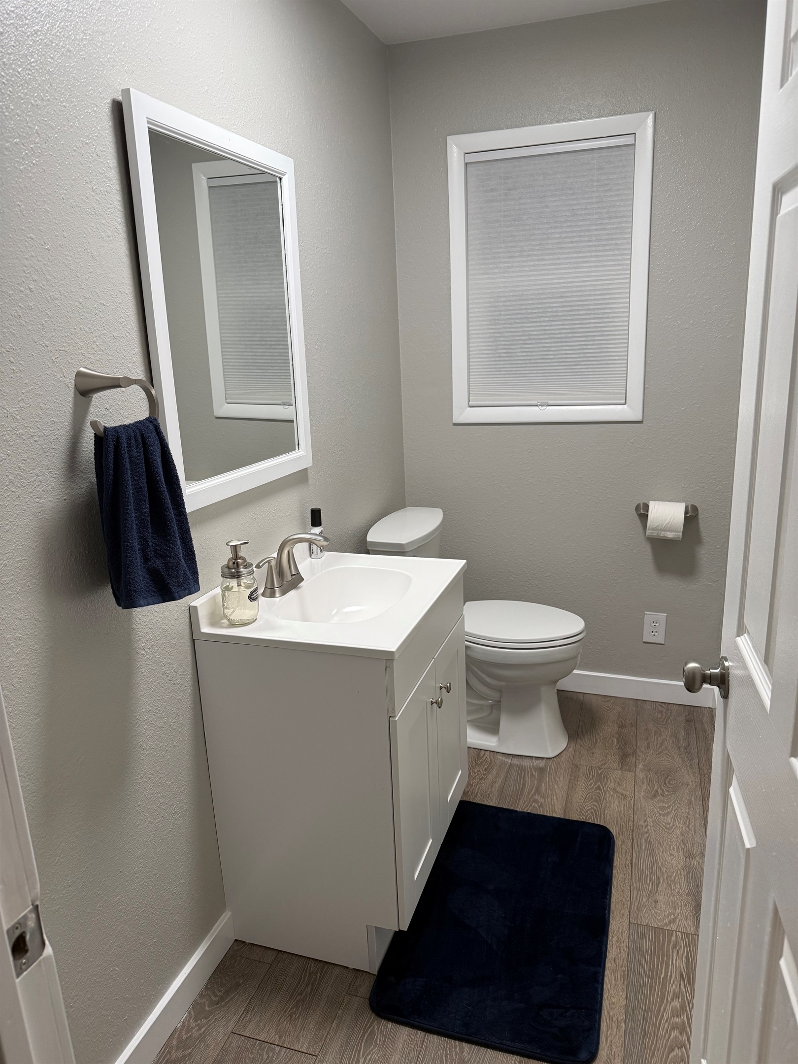 Half bathroom. Simple and steps away from the kitchen