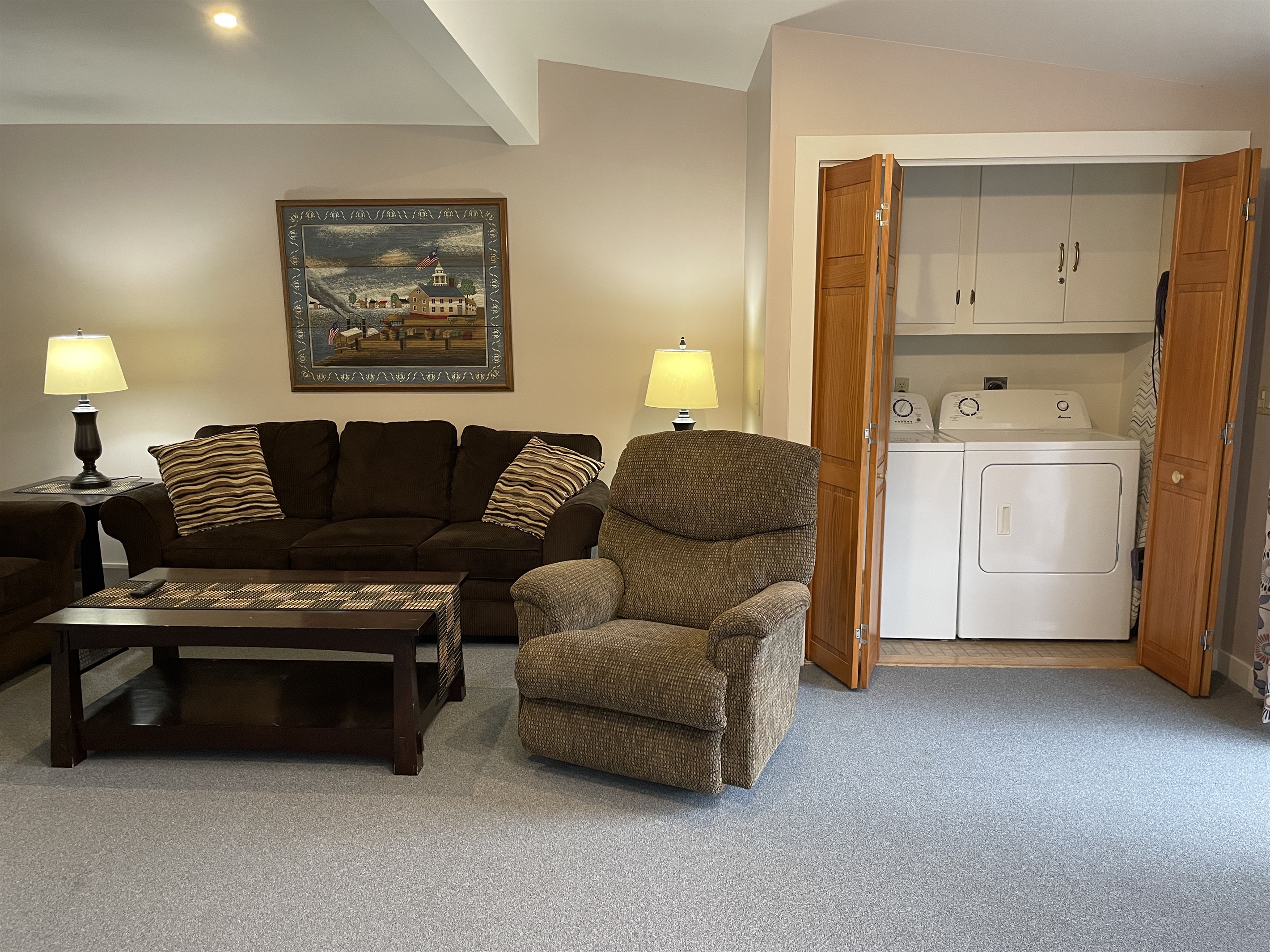 Laundry in living area