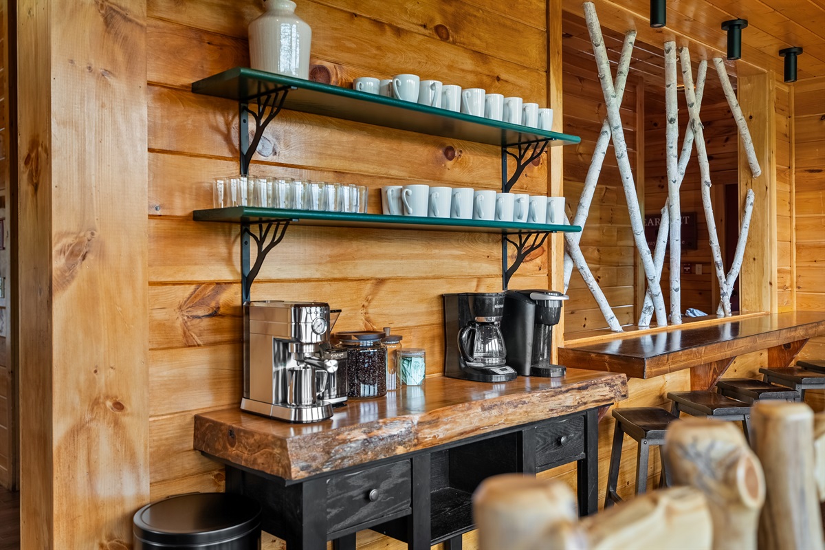Let your creativity run wild with this coffee bar! Coffee beans and sweetener are provided.