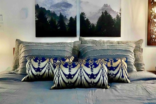 Spacious king size bed with room to relax and have a restful sleep