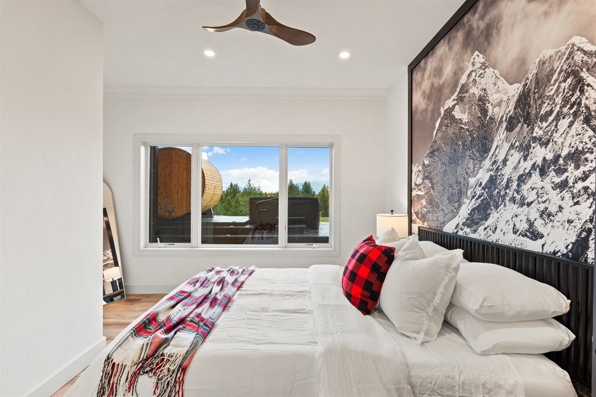 Bedroom #4 downstairs - views from almost every room.