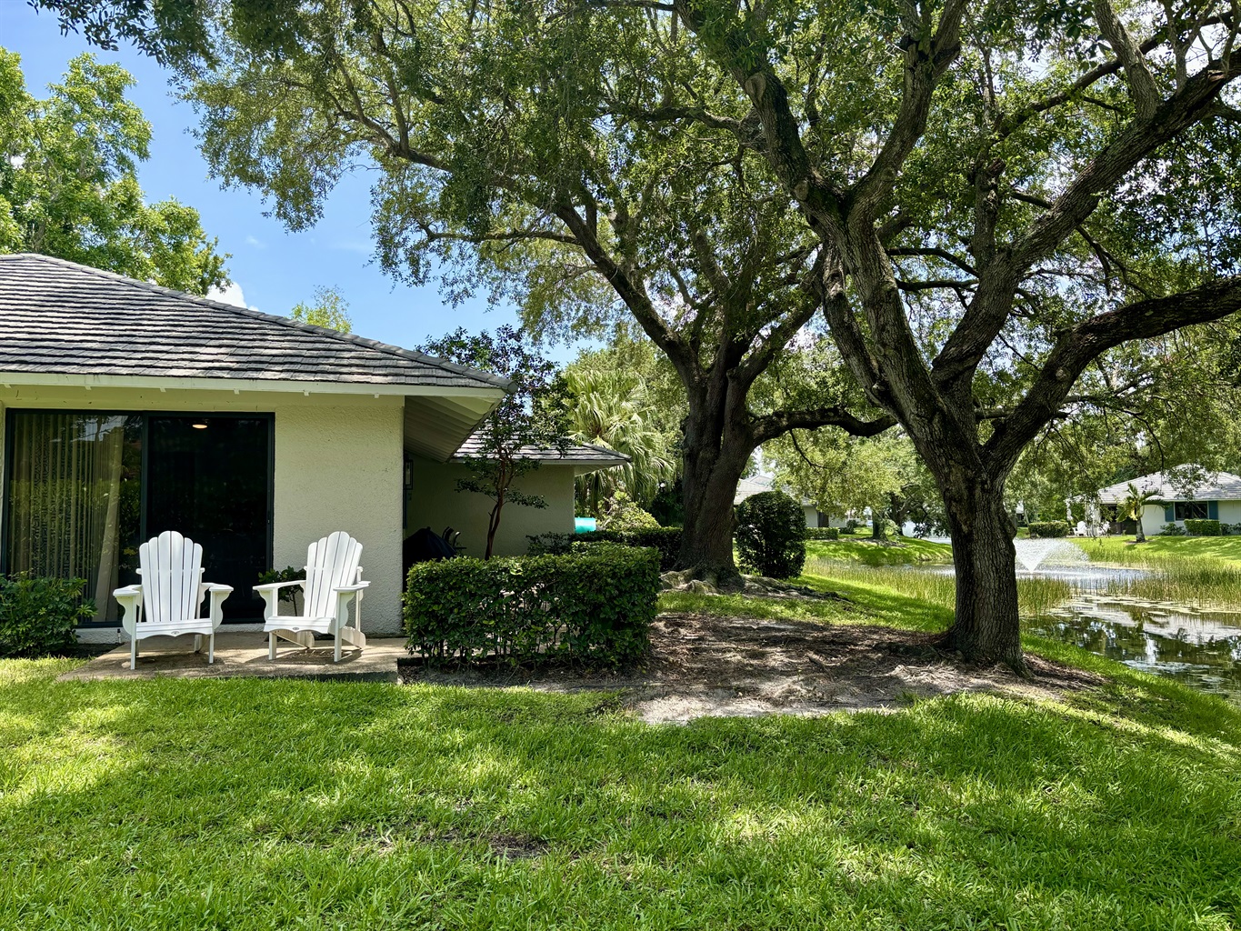 Relax and unwind on our adirondack chairs as you take in the Florida sunshine.