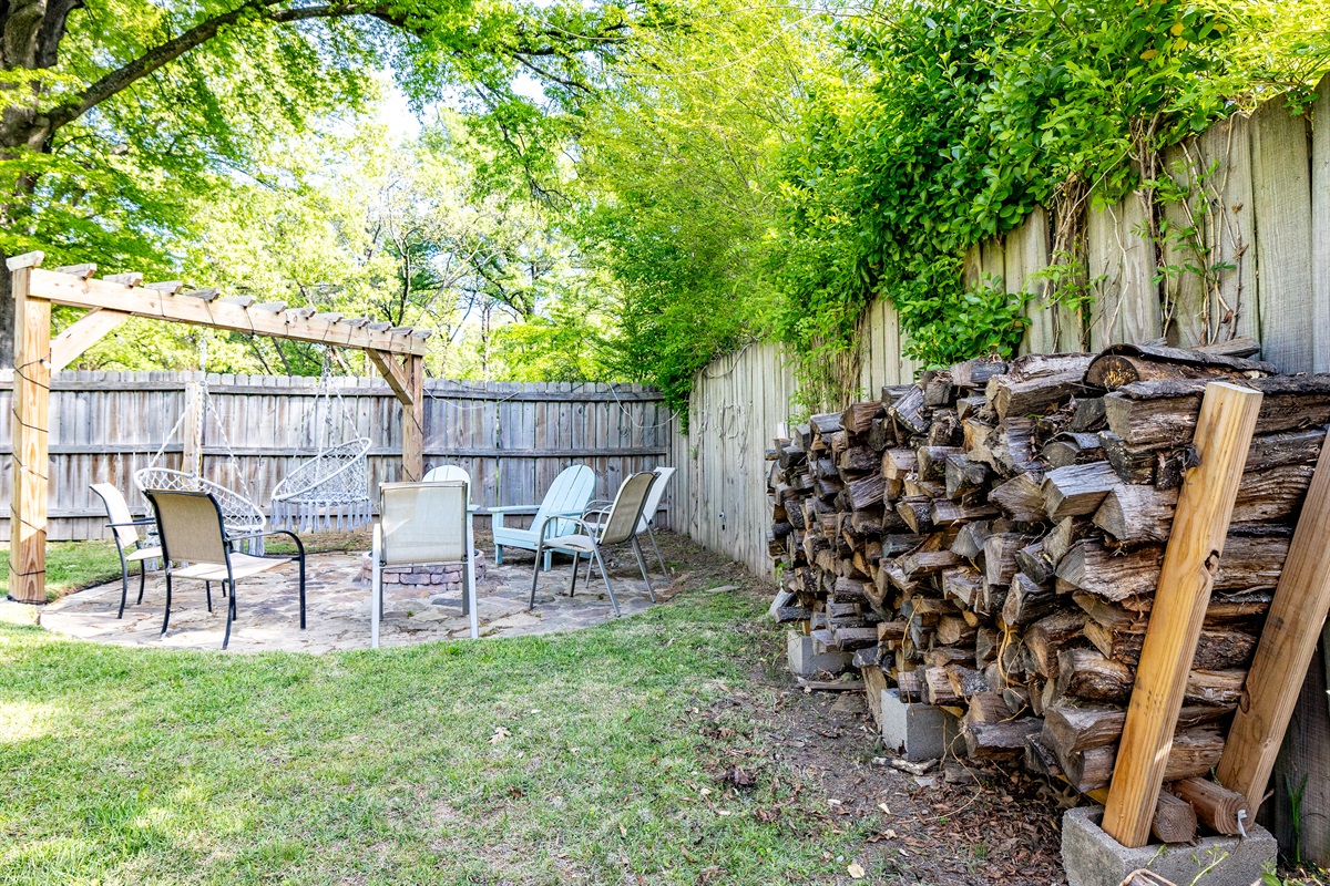 Fire pit w/firewood provided