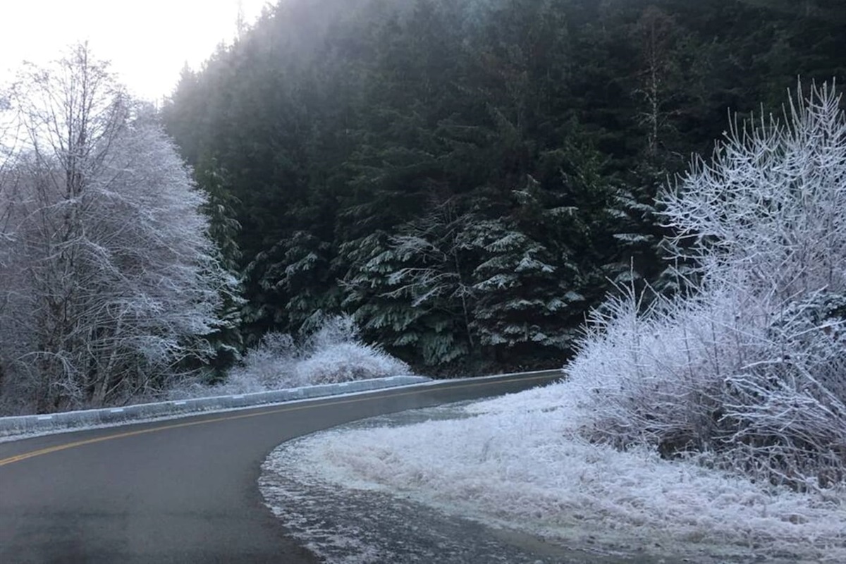 The road to Victoria, one winter day