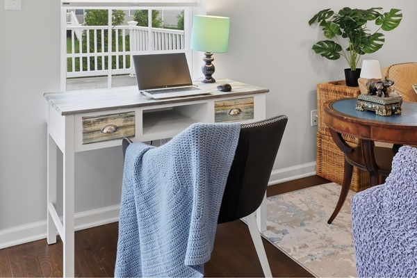 Bright, convenient workspace in the living room