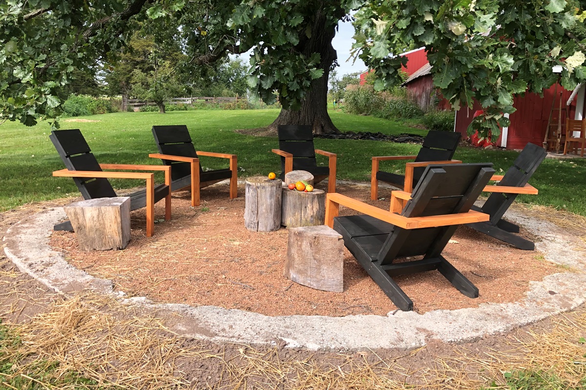Unwind with conversation around the fire.