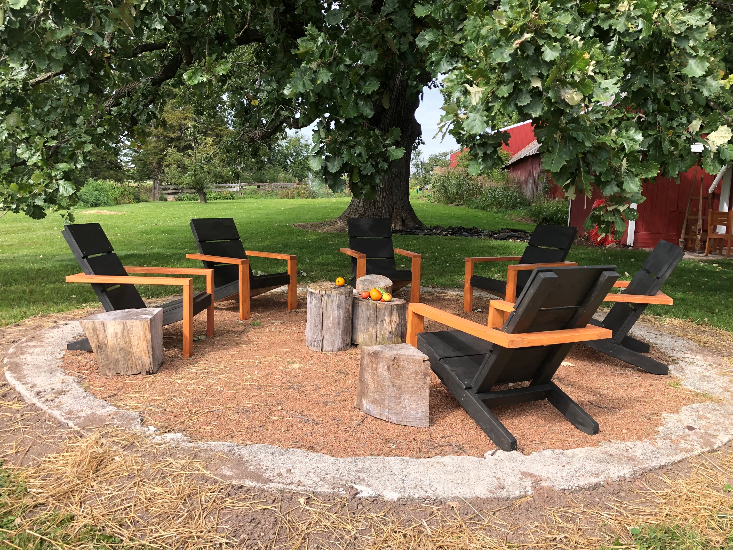 Unwind with conversation around the fire.