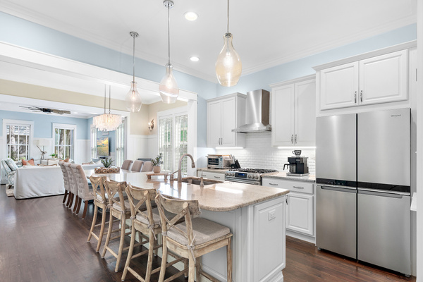Modern appliances and ample counter space for effortless meal prep.