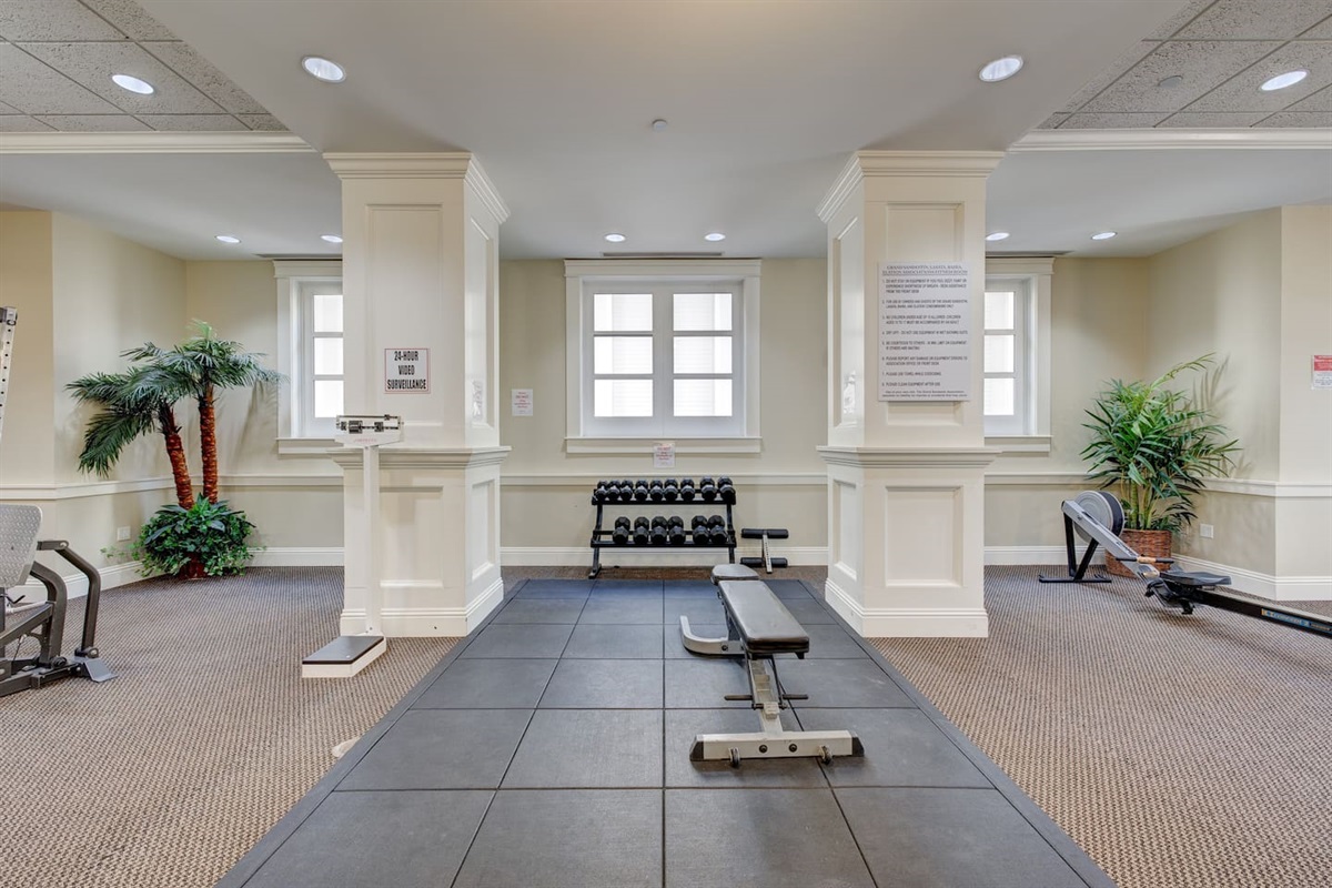 The Grand has a big gym available to all guests 24/7