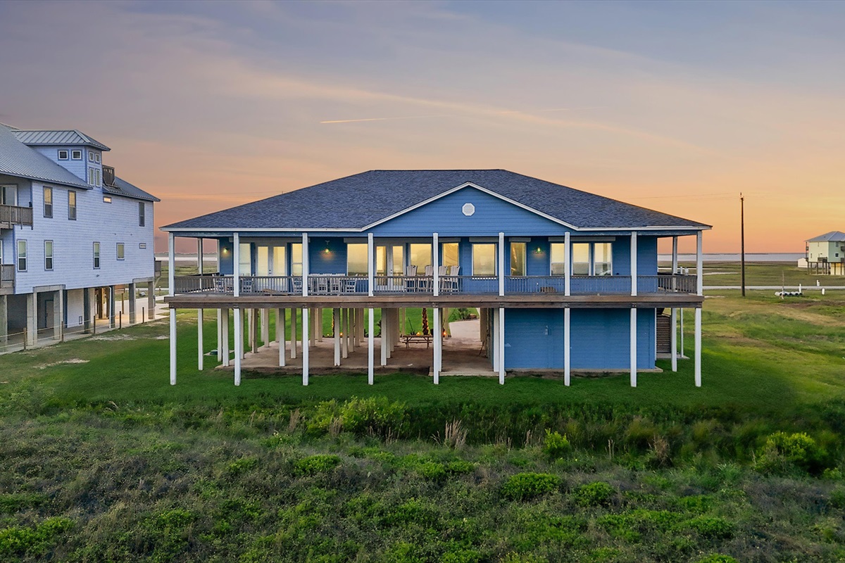 The beach is just steps away from your vacation paradise.