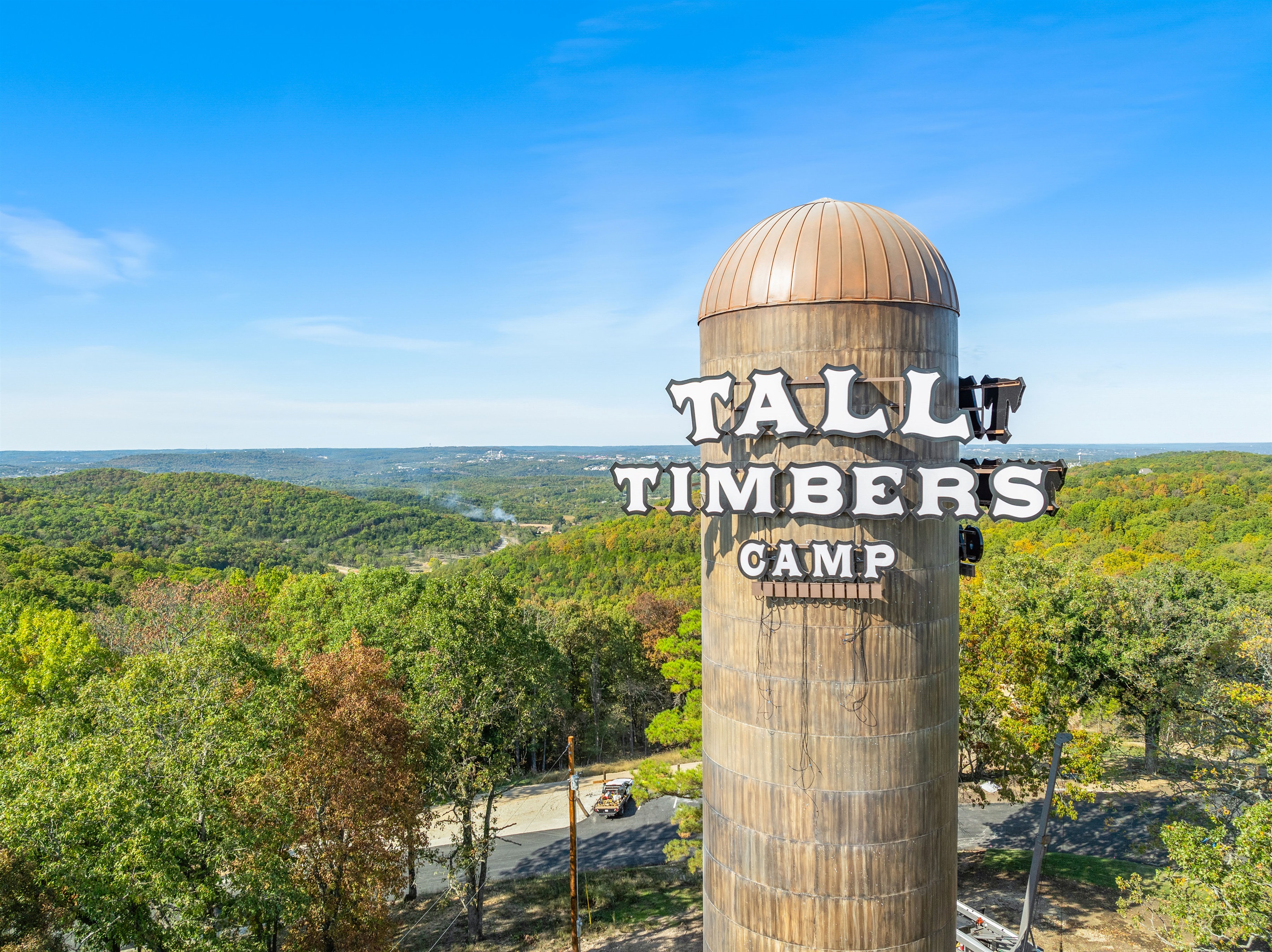 Tall Timbers Camp is the newest resort destination in Branson with the best amenities around like huge indoor pool, largest outdoor pool in Southern Missouri, hiking trails, lazy river, pickleball and basketball courts, general store and much more!