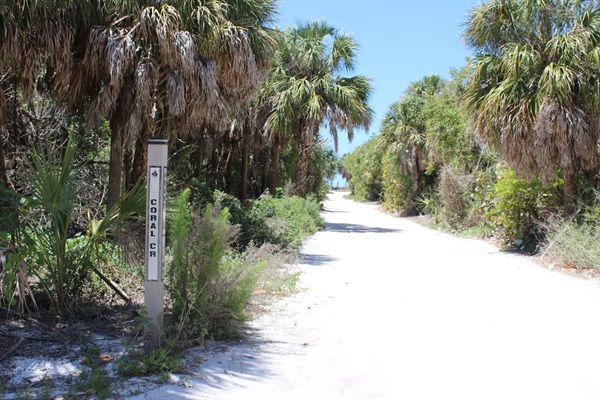 The beach is a quick scenic one-minute golf cart ride or a three-minute walk