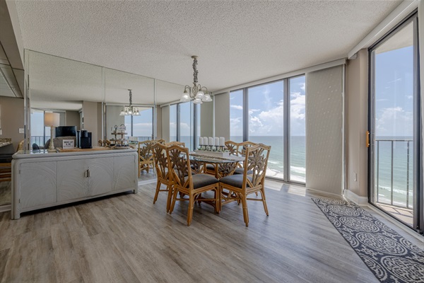 Dining table and coffee bar