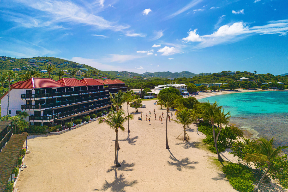 An aerial perspective showcasing the beauty of the resort and surrounding coastline.