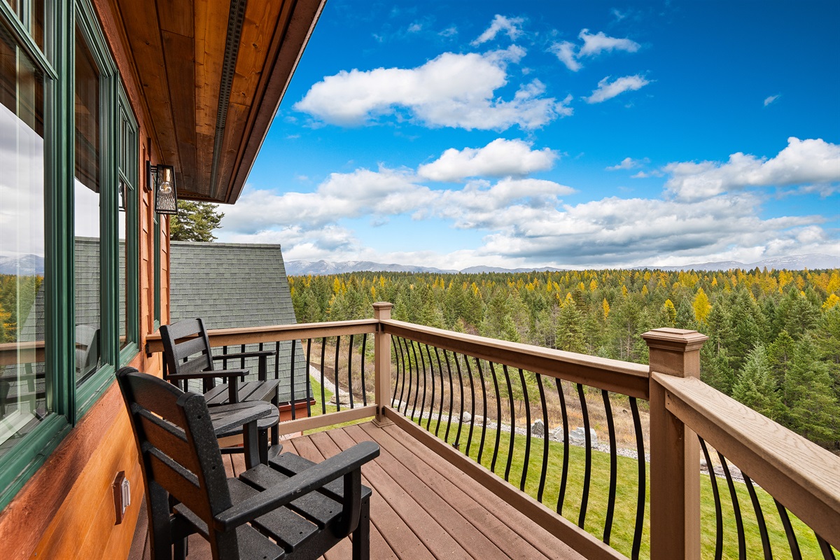 Private balcony for bedroom #3 upstairs.